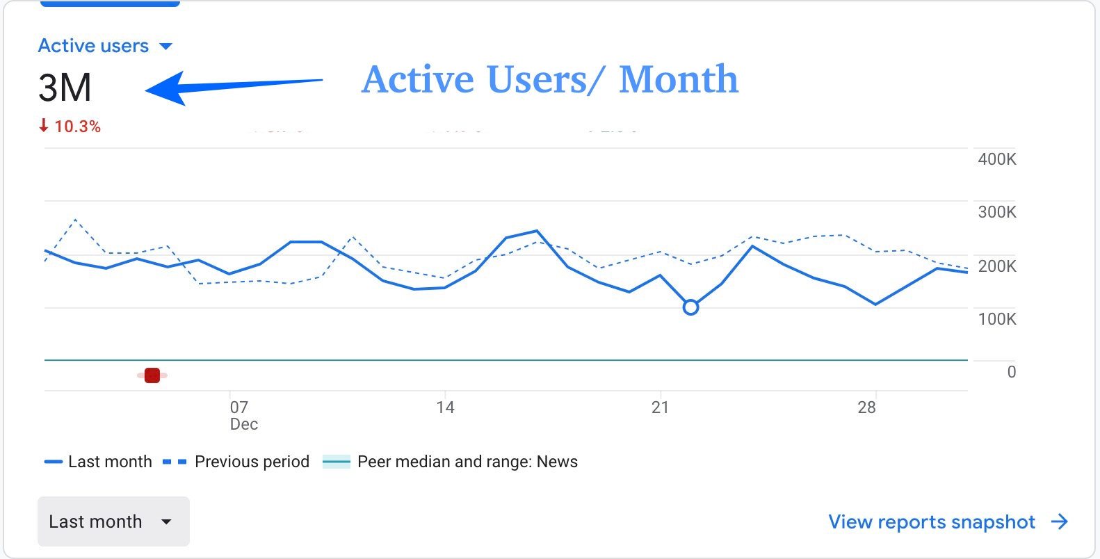 Active Users / Month analytics